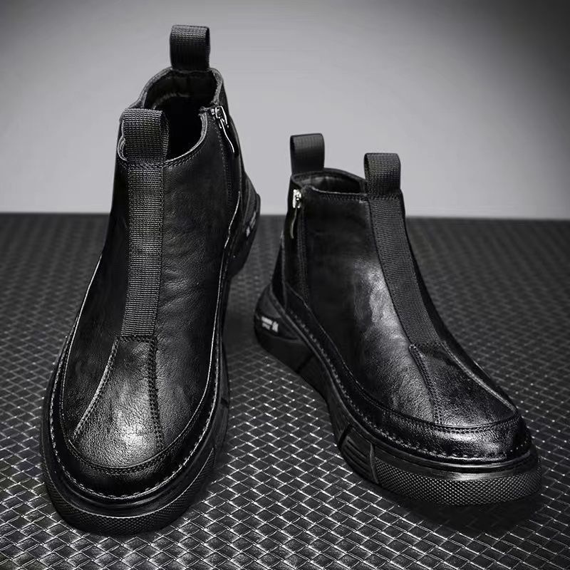 ShoeGlobe, stivali da trekking sportivi casual da uomo, impermeabili, antiscivolo, resistenti all'usura, retrò, stile britannico, autunnali, inodore_voghion.com