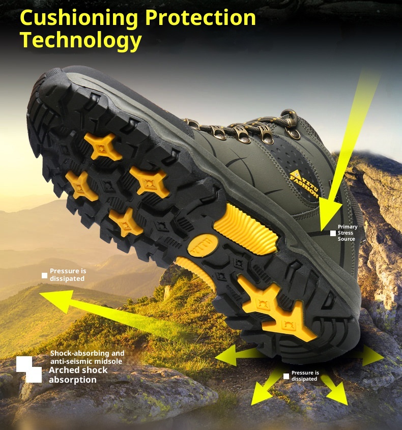ShoeGlobe 2024 New Hiking For Men, Autumn Outdoor Shoes, Non-Slip, Wear-Resistant, Thick-Soled, Waterproof Travel Shoes_voghion.com