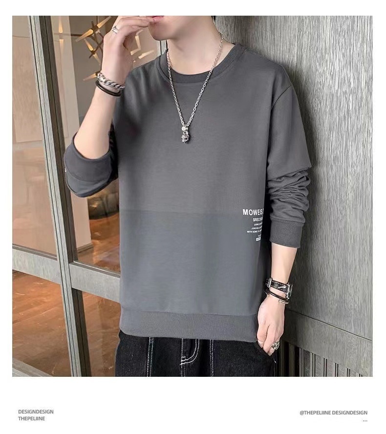 Ragazzo Abbigliamento primaverile e felpa transfrontaliero alla moda Camicia a maniche lunghe ampia Strato di base versatile Stile coreano Autunno_voghion.com