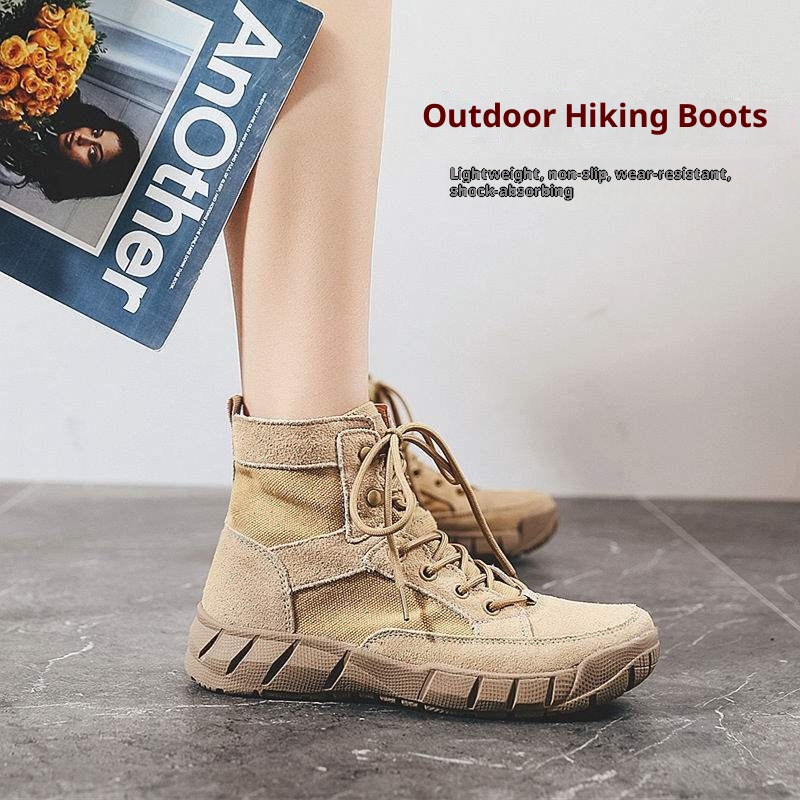 ShoeGlobe ShoeGlobe Original Scarpe da trekking da donna, Scarpe da trekking impermeabili antiscivolo, Scarponi da lavoro nel deserto, Stivali Martin da uomo_voghion.com