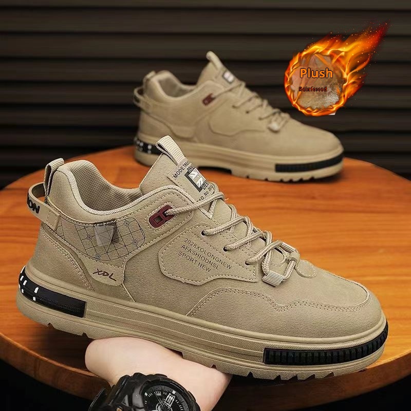 ShoeGlobe Spring Workwear Martin Boots Men's Waterproof Non-Slip Wear-Resistant Construction Site Sports Hiking Office Work Safety_voghion.com