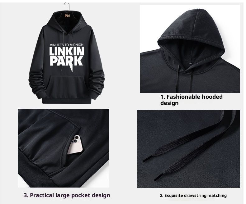 001 2025 New Spring And Autumn Sports Suit Men's Pullover Two-Piece Sweatshirt Casual Versatile_voghion.com