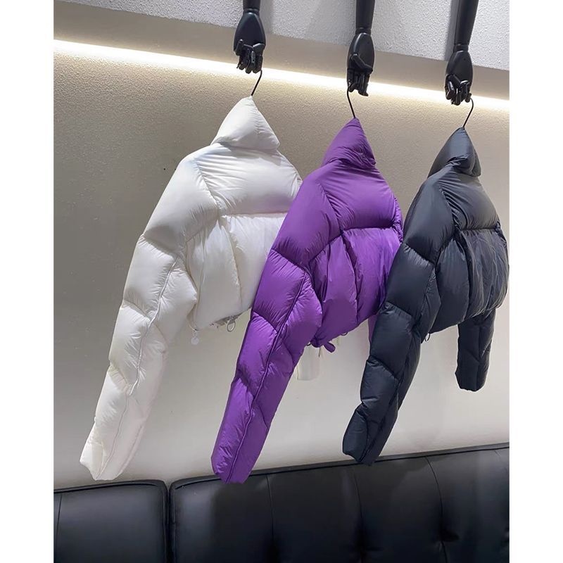 ChicShe Fashion Winter New Floral Roll Niche Designer Light Duck Short Thickened Down Jacket For Petite Women_voghion.com