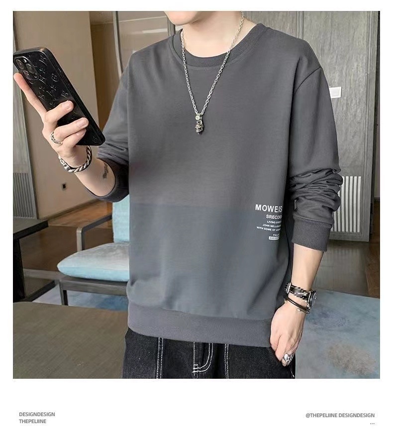 Ragazzo Abbigliamento primaverile e felpa transfrontaliero alla moda Camicia a maniche lunghe ampia Strato di base versatile Stile coreano Autunno_voghion.com