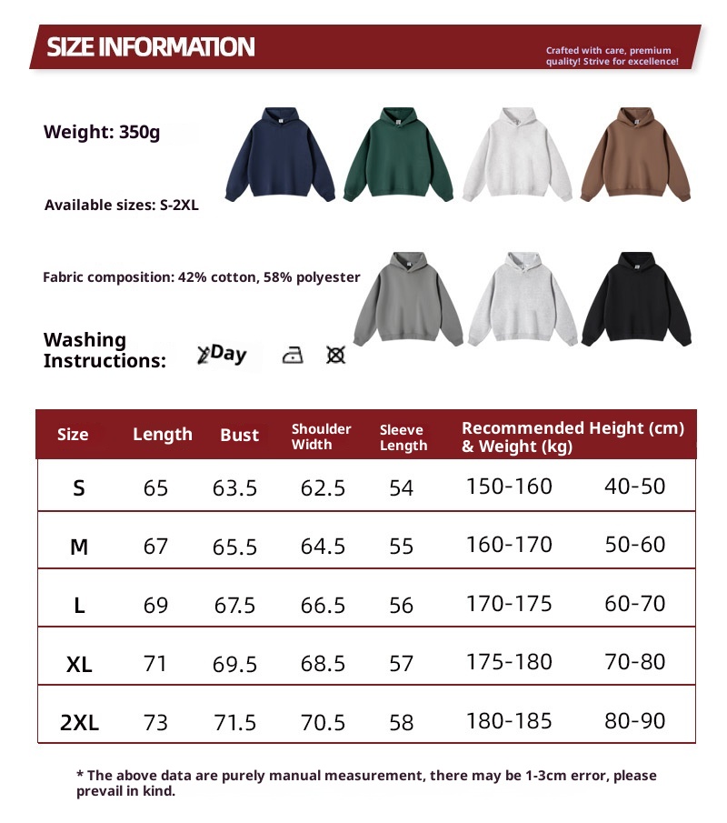 ragazzo KITE Abbigliamento Uomo 2025 Autunno Inverno Boxy Fit Corto Largo Pesante 350G Felpa Con Cappuccio Felpa Con Cappuccio Uomo_voghion.com