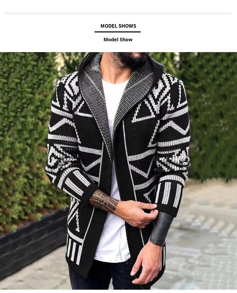1 Neuer Herren-Cardigan im europäischen und amerikanischen Stil für Herbst und Winter, mittellang, Jacquard-Strickjacke SY0066_voghion.com