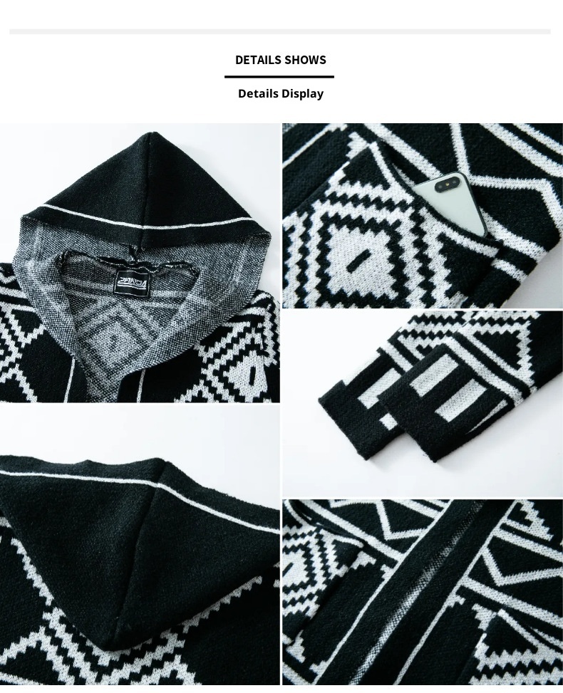 1 Neuer Herren-Cardigan im europäischen und amerikanischen Stil für Herbst und Winter, mittellang, Jacquard-Strickjacke SY0066_voghion.com