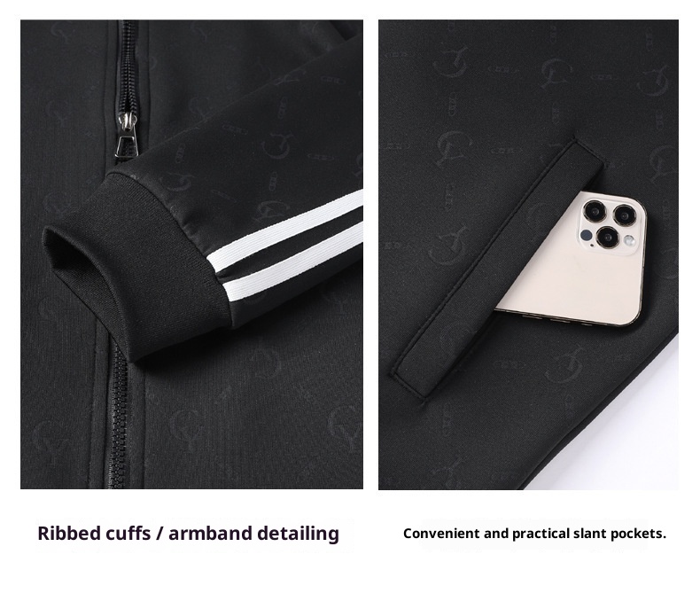 001 Spring And Autumn New Sports Casual Cardigan Sweatshirt Printed Youth Men's Two-Piece Set_voghion.com