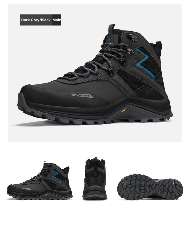 ShoeGlobe Hantu Waterproof Men's New Outdoor Non-Slip Shock Absorption Sports Rainproof Wear-Resistant Hiking Mountaineering_voghion.com