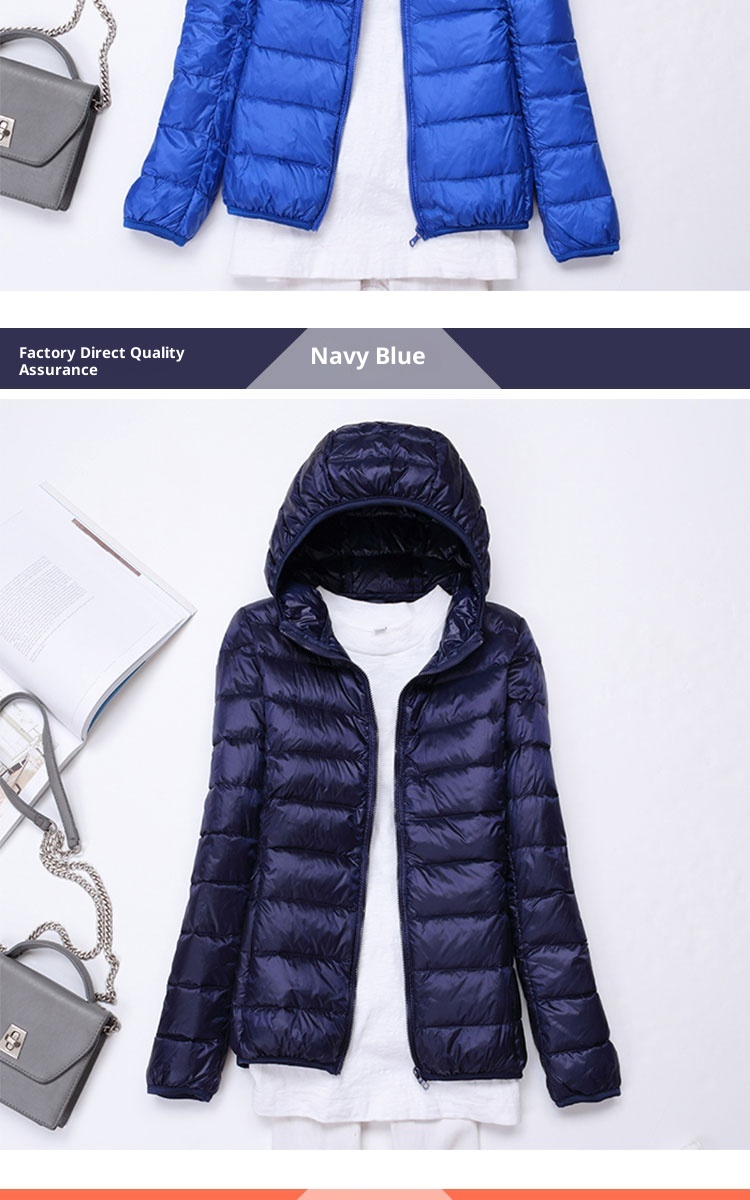ChicShe Cross-Border Autumn Winter New Ultra-Light Women Hooded Down Jacket Women's Slim Plus Size Lightweight Coat Trendy_voghion.com