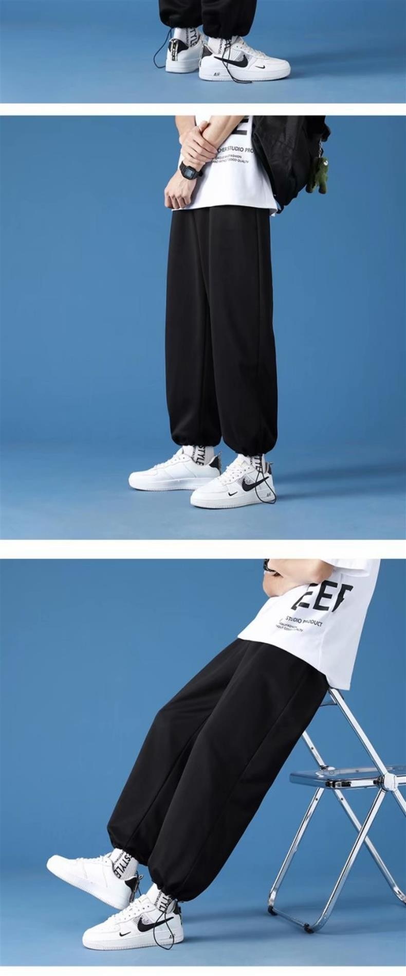 001 Herbstlicher zweiteiliger Herren-Windbreaker, lässiger Sportanzug mit lockerer Passform_voghion.com