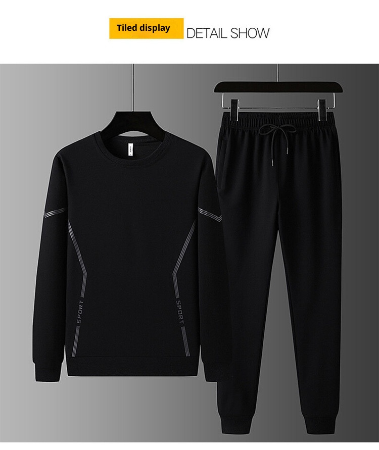 001 Men's Suit Trendy Korean Style Jacket 2023 Spring And Autumn Youth Running Casual Sportswear Two-Piece Set_voghion.com