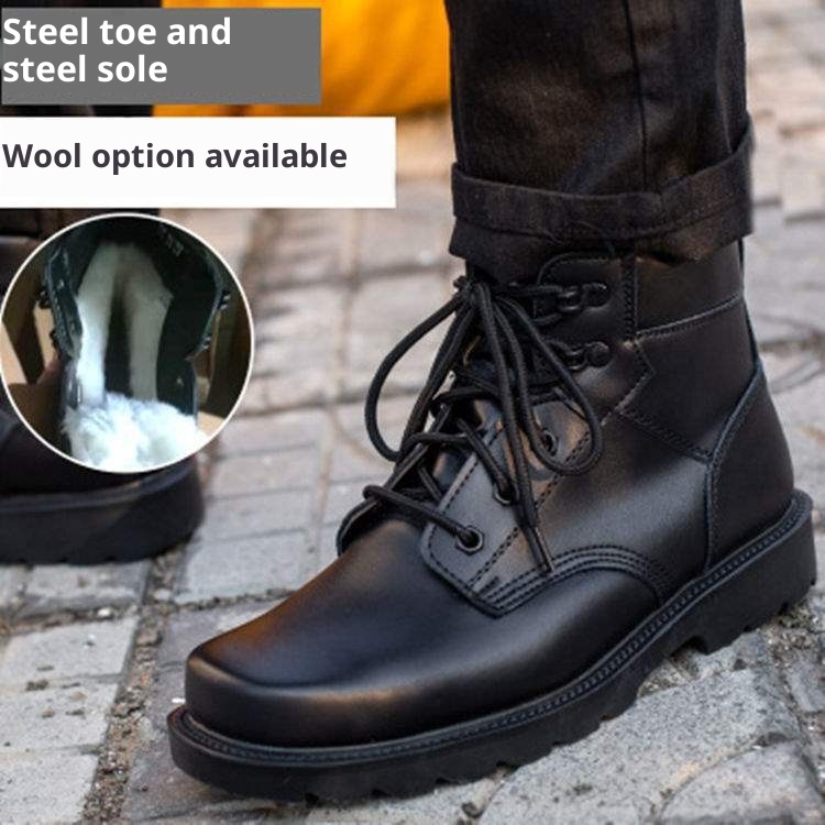 ShoeGlobe Outdoor High-Top Militärtrainings-Taktik-Wanderschuhe Martin Herren Sommer Arbeitsschuhe Warme Woll-Schneestiefel Damen_voghion.com