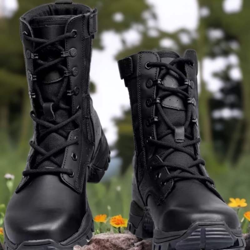 ShoeGlobe Scarpe da trekking da esterno, nere, resistenti all'usura, traspiranti, antiurto, impermeabili, per allenamento e equitazione_voghion.com