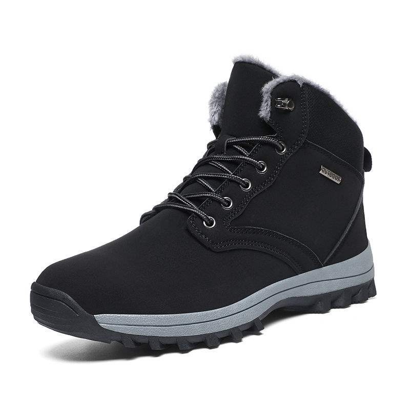 ShoeGlobe invernali con fodera in pile, caldi stivali da neve, antiscivolo, resistenti all'usura, impermeabili, scarpe da trekking e arrampicata all'aperto, da uomo_voghion.com