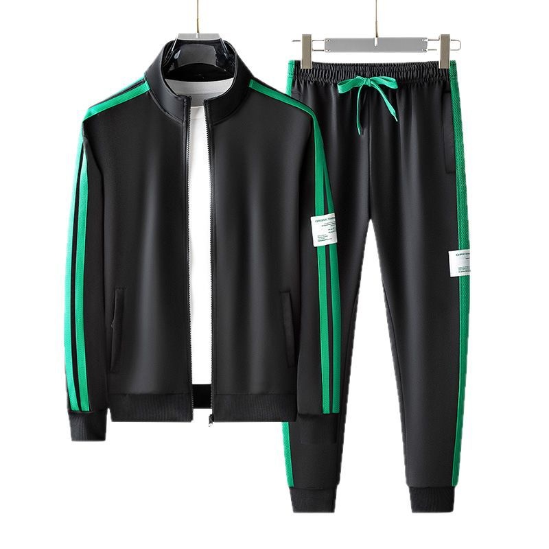 001 Sports Suit Spring And Autumn New Cardigan Sweatshirt Jacket Casual Men's Plus Size Factory Direct Sale_voghion.com