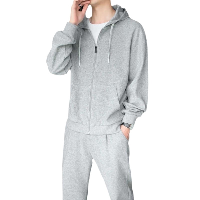 001 Sportlicher Winteranzug, neue Mode, lockerer Kapuzenanzug, dünn, für Herren, Cross-Border-Bekleidung_voghion.com