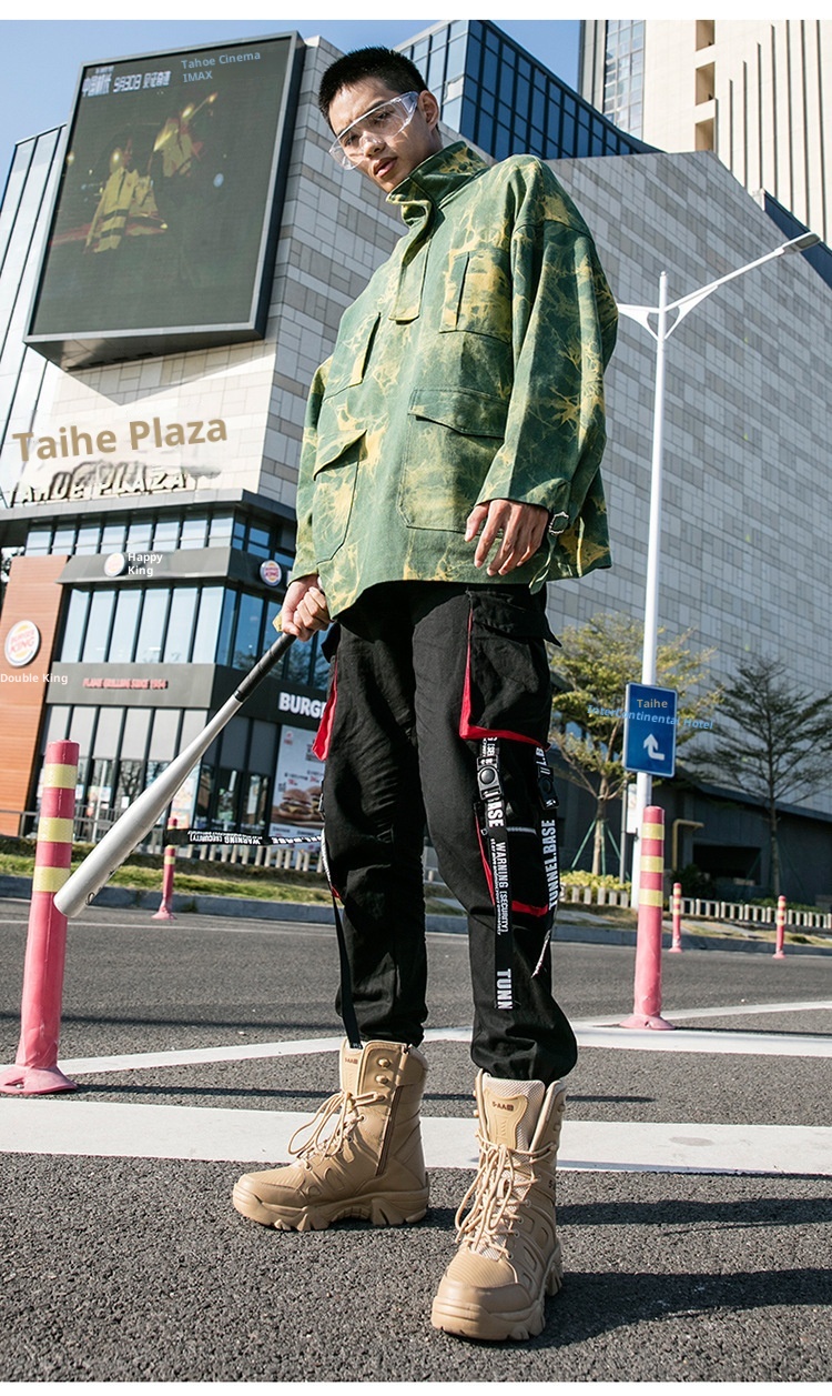 ShoeGlobe Neue Herbst/Winter Herren-Wanderschuhe, schwarz, rutschfest, flacher Absatz, Einheitsgröße, auf Lager, verdickter, hoher Schaft, haftend, vorne_voghion.com