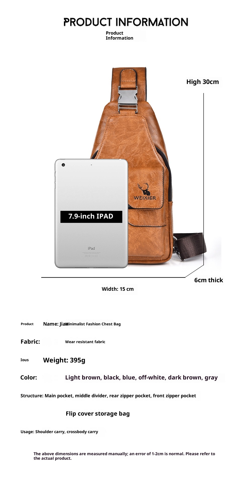 001 Cross-Border Chest Vintage Versatile Shoulder Large Capacity Waterproof Sling Bag, Crossbody For Men, High-End Men's Bag_voghion.com