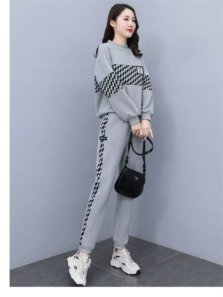 001 2023 Autumn Winter New Fashionable Two-Piece Set For Plus Size Women, Casual Sports Suit Trendy_voghion.com