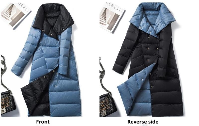 ChicShe Cross-Border Lightweight Down Jacket For Women, White Duck Down, 2024 Winter New Mid-Length Double-Sided Over-the-Knee_voghion.com