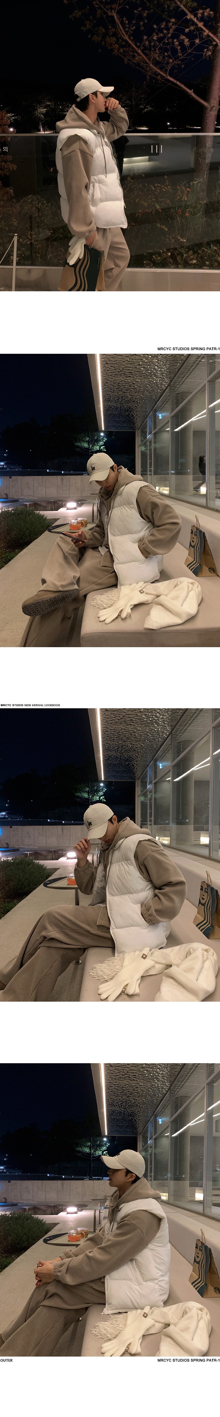 001 MYQ Herbst/Winter Freizeit-Sportanzug für Herren: Lockerer Kapuzen-Cardigan, drapierte, gerade geschnittene lange Hose_voghion.com