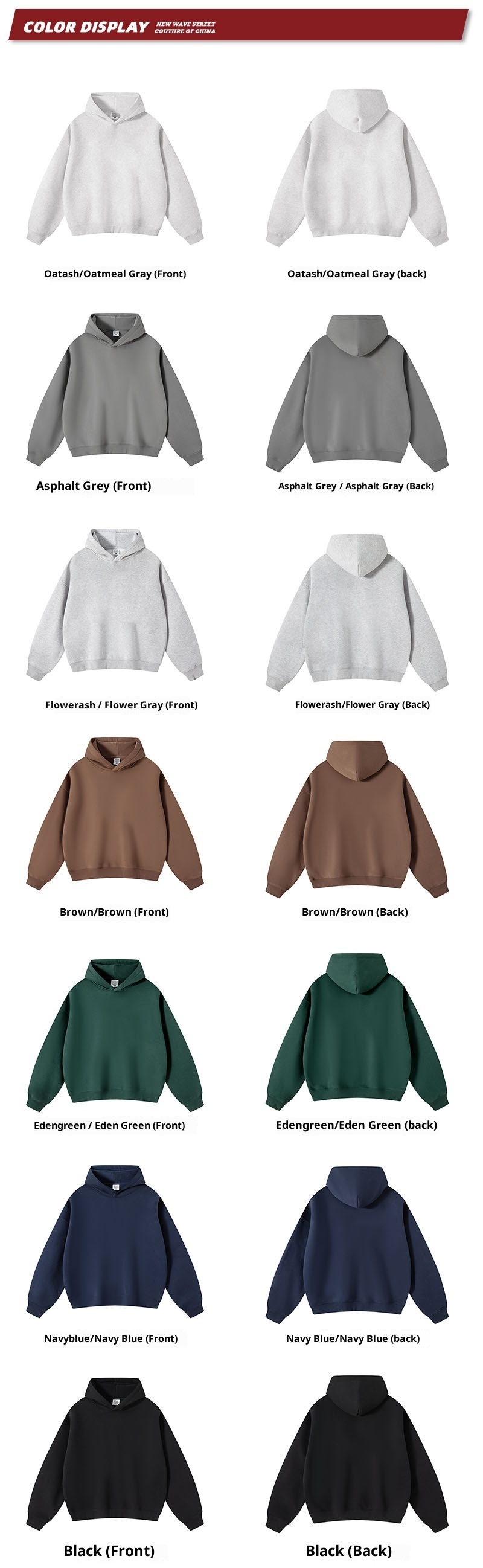 ragazzo KITE Abbigliamento Uomo 2025 Autunno Inverno Boxy Fit Corto Largo Pesante 350G Felpa Con Cappuccio Felpa Con Cappuccio Uomo_voghion.com