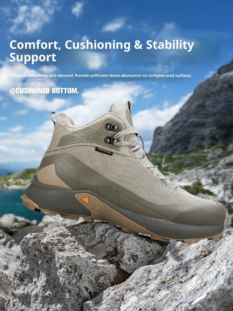 ShoeGlobe Hantu Waterproof For Men, Autumn Winter High-Top Breathable Shock-Absorbing Rain Boots, Outdoor Non-Slip Wear-Resistant_voghion.com