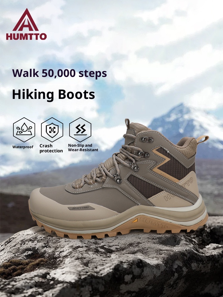 ShoeGlobe Hantu Waterproof Men's New Outdoor Non-Slip Shock Absorption Sports Rainproof Wear-Resistant Hiking Mountaineering_voghion.com