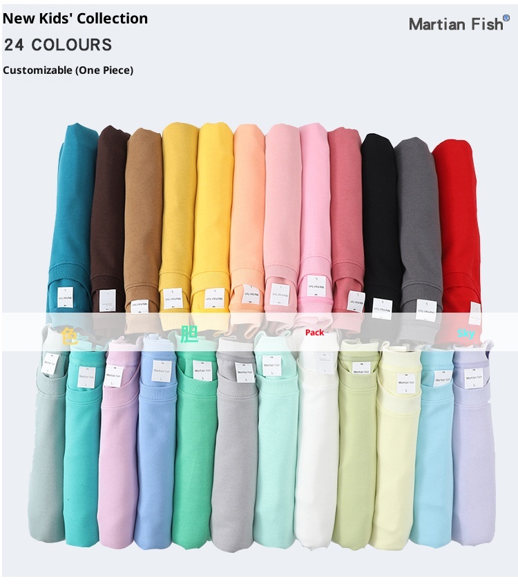 Sudadera unisex oversize de algodón saludable de 300 g, color liso, cuello redondo y hombros caídos. Ideal para padres e hijos._voghion.com