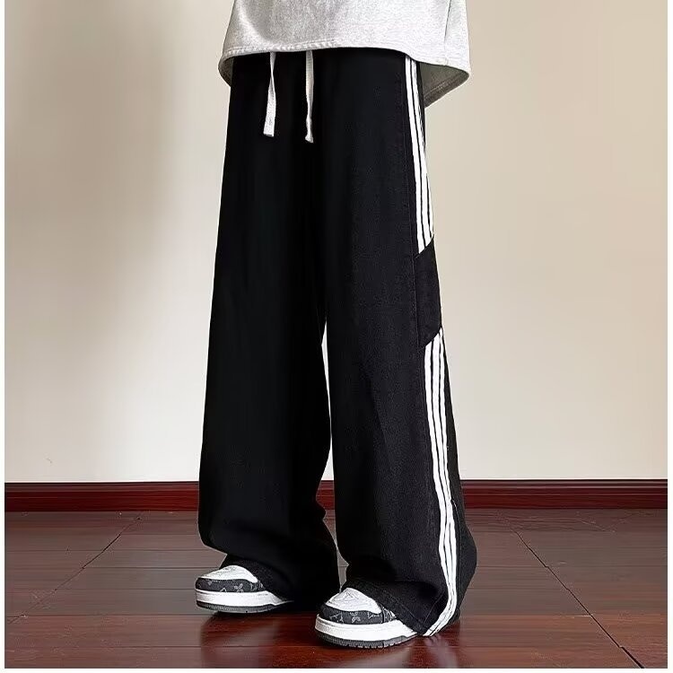 001 Giacca da baseball da uomo in stile pilota americano, alla moda, stile High Street, per ragazzi, primavera e autunno, set da tre pezzi_voghion.com