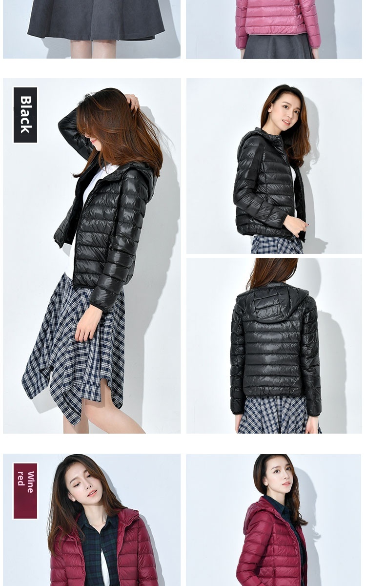 ChicShe Cross-Border Autumn Winter New Ultra-Light Women Hooded Down Jacket Women's Slim Plus Size Lightweight Coat Trendy_voghion.com