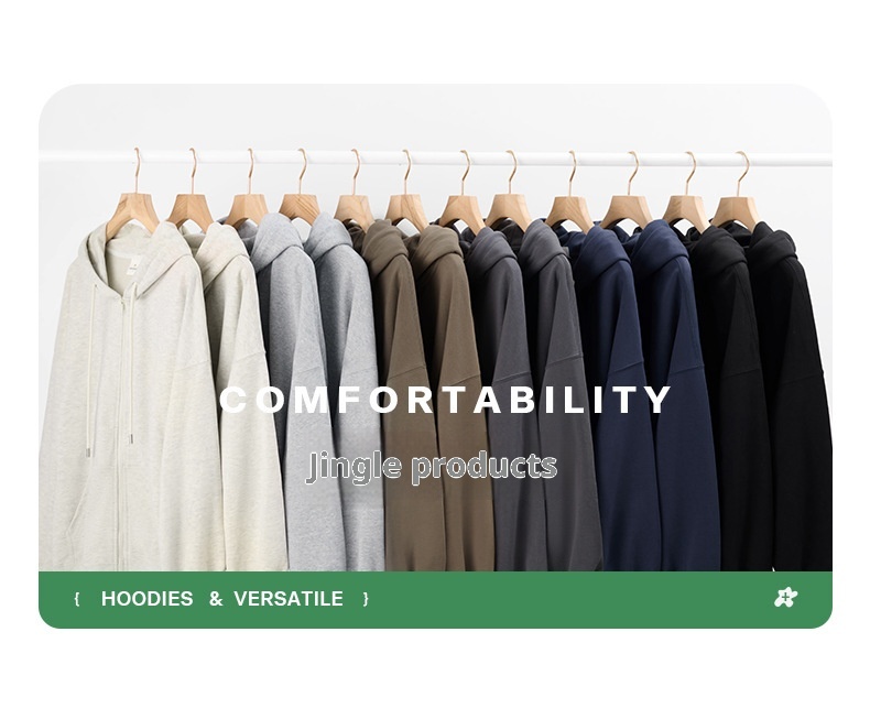 600g męska kurtka kardigan American Heavyweight Silver Fox Fleece, jesień-zima, pogrubiona i podszyta, jednolity kolor,_voghion.com