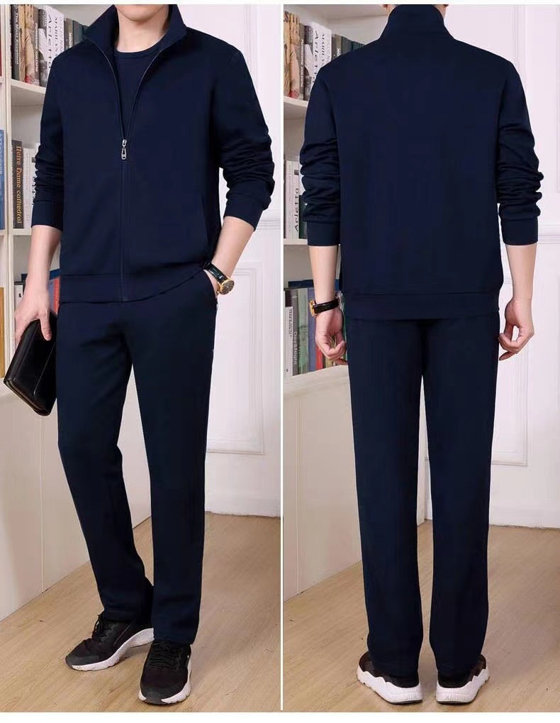 001 Felpa da uomo, tuta da corsa, casual, per giovani, da uomo, da esterno, per autunno e inverno, set da due pezzi per papà di mezza età_voghion.com