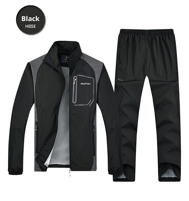 001 Herren-Sportbekleidung für Frühling und Herbst, Sweatshirt, modisch, lässig, langärmelig, Laufanzug_voghion.com