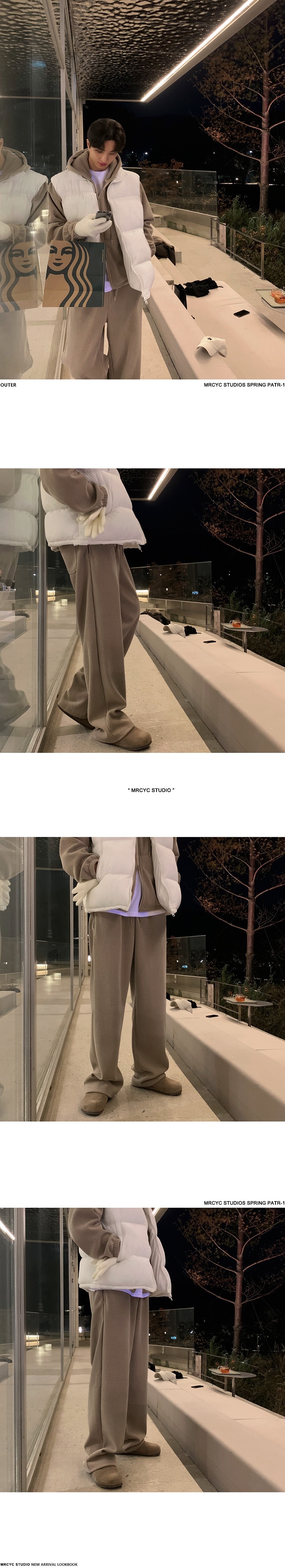 001 MYQ Herbst/Winter Freizeit-Sportanzug für Herren: Lockerer Kapuzen-Cardigan, drapierte, gerade geschnittene lange Hose_voghion.com