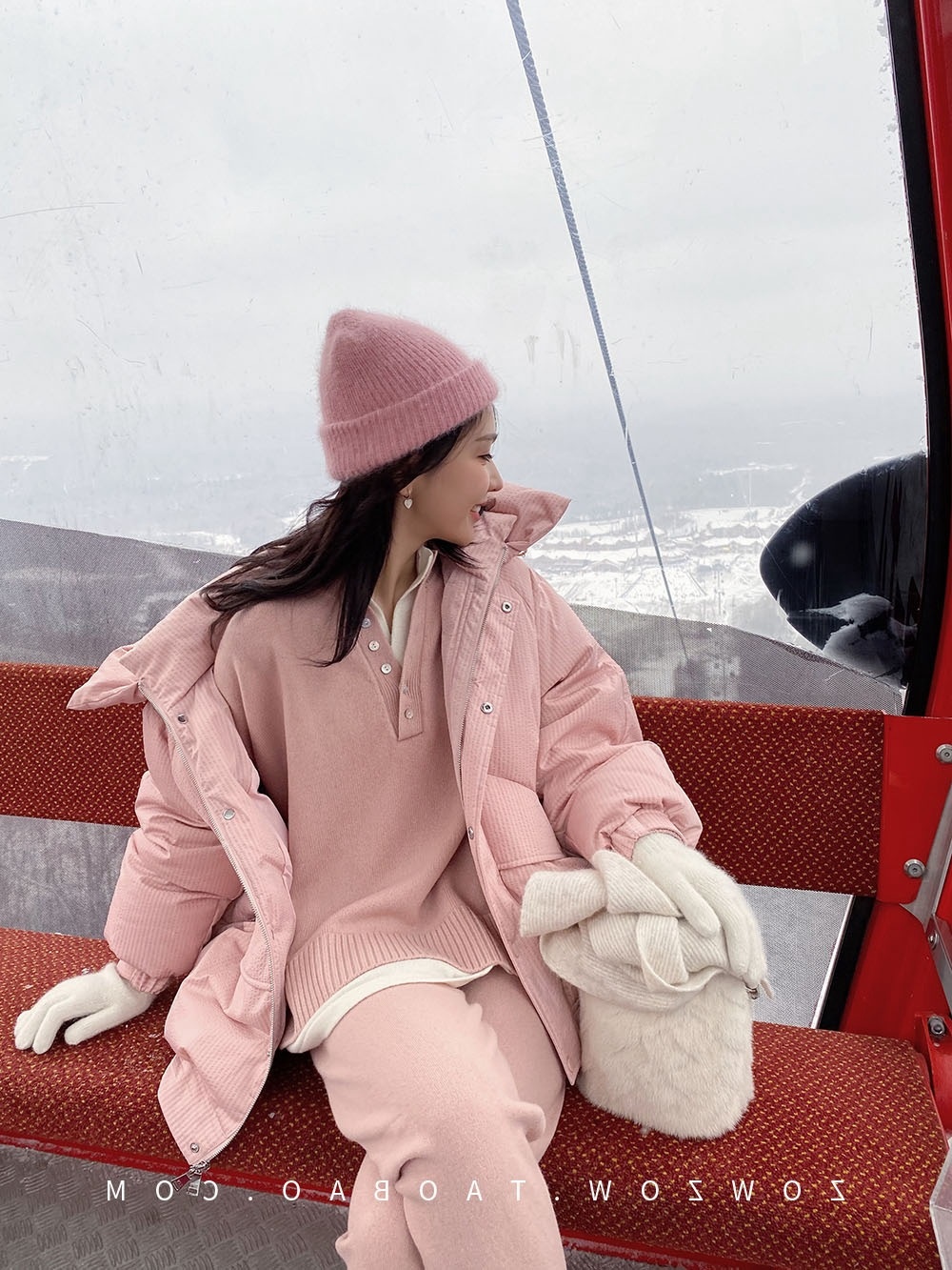 Ensemble deux pièces automne-hiver 001 : pull ample décontracté style européen pour femme, pantalon large et coupe sportive._voghion.com