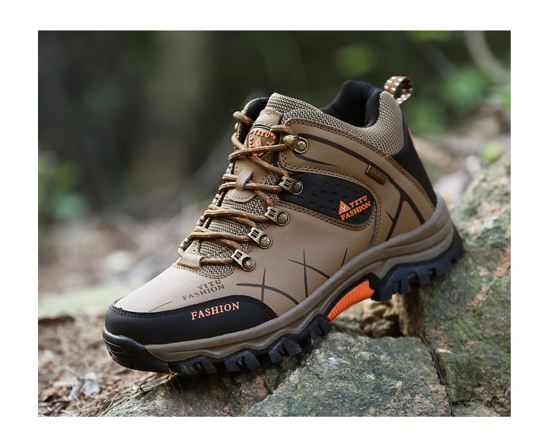 ShoeGlobe 2024 New Hiking For Men, Autumn Outdoor Shoes, Non-Slip, Wear-Resistant, Thick-Soled, Waterproof Travel Shoes_voghion.com