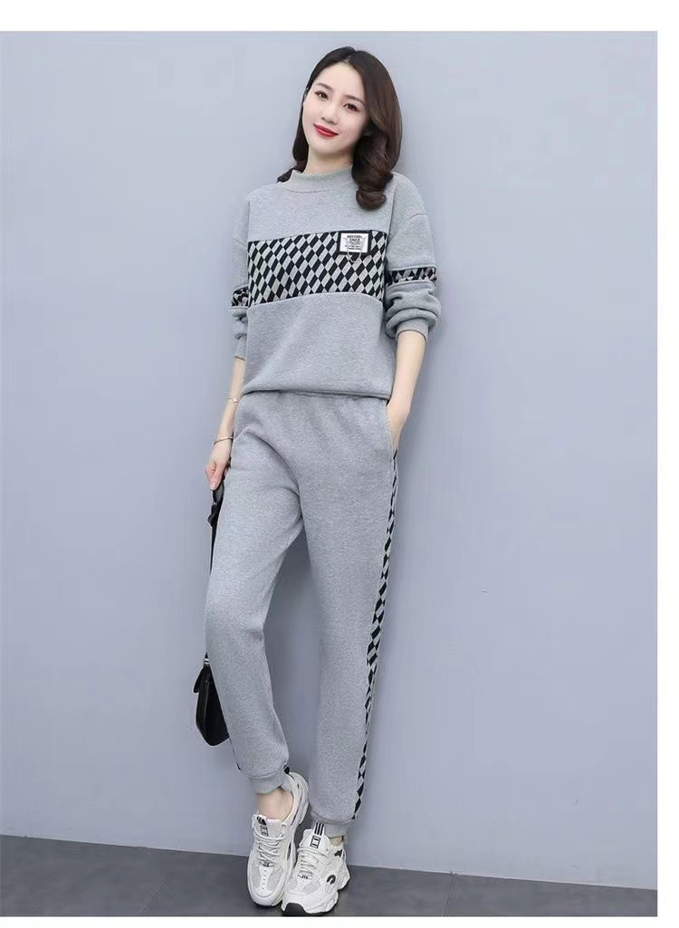 001 2023 Autumn Winter New Fashionable Two-Piece Set For Plus Size Women, Casual Sports Suit Trendy_voghion.com