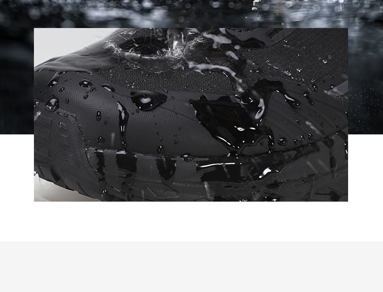 ShoeGlobe Haitu Heavy Rain Waterproof For Men, Autumn And Winter, Lightweight, Breathable, Thick Sole, Non-Slip, Shock Absorbing,_voghion.com