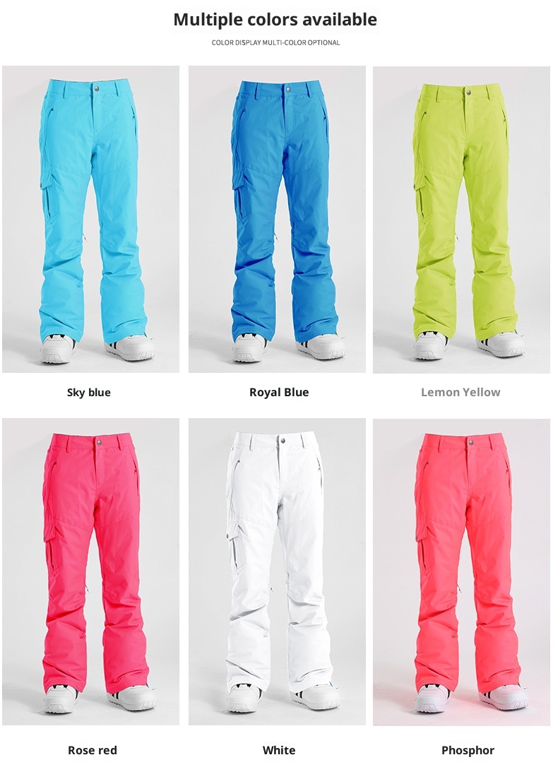 001 Gsousnow da donna, pantaloni da sci da snowboard, antivento, impermeabili, spessi e caldi, pantaloni da neve da donna_voghion.com