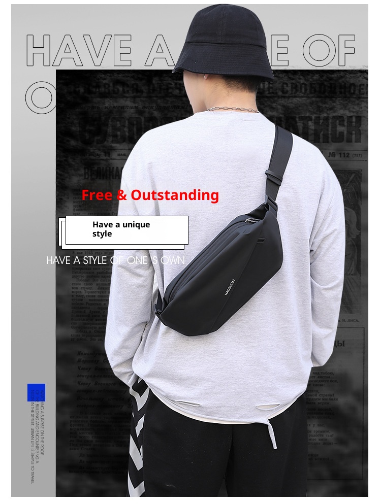 001 Cross-border New Men's Waist Outdoor Running Phone Multi-functional Large Capacity Chest Casual Single Shoulder_voghion.com