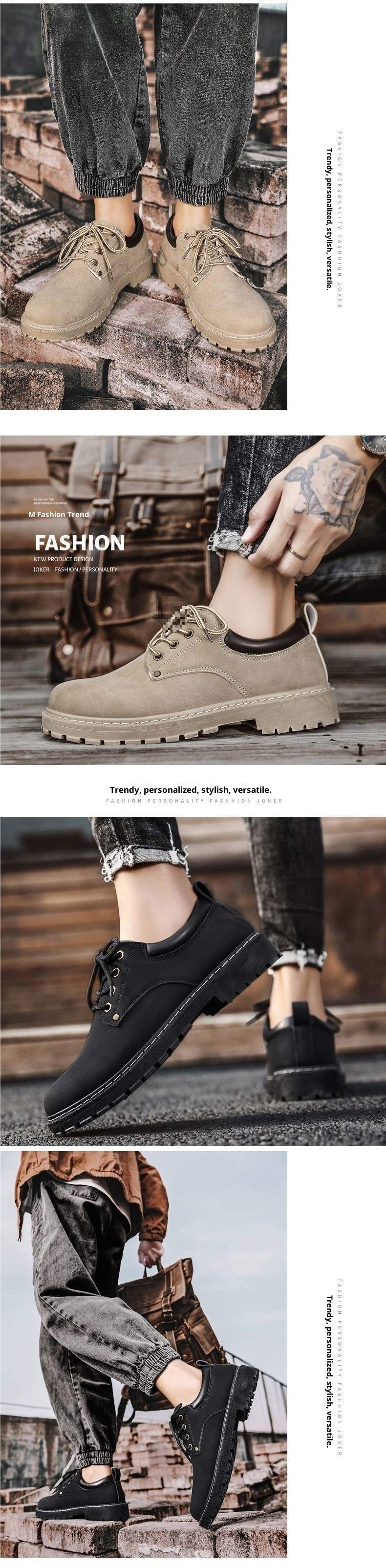 ShoeGlobe Autumn Breathable Site Sports Work Safety Men's Non-Slip Casual Neat Hiking Trendy Shoes_voghion.com