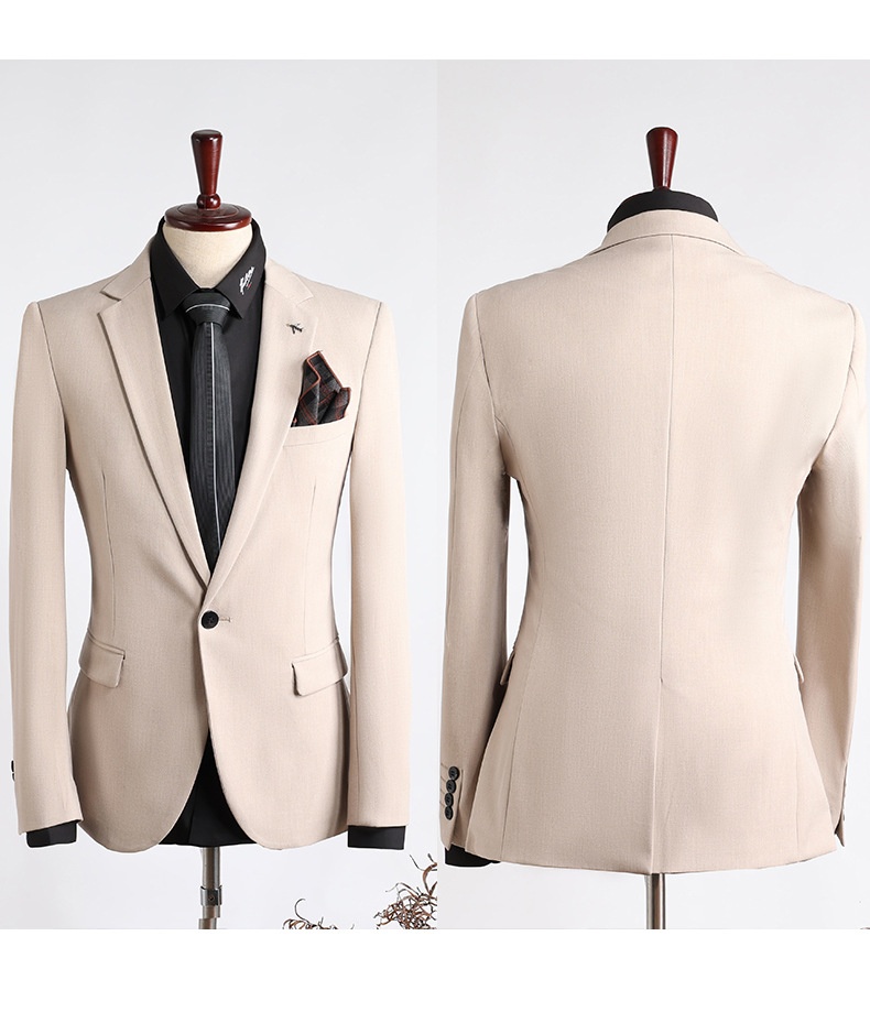 boy Spring New Men's Set Korean Style Slim Fit Fashion Wedding Groomsmen Business Professional Formal Suit_voghion.com
