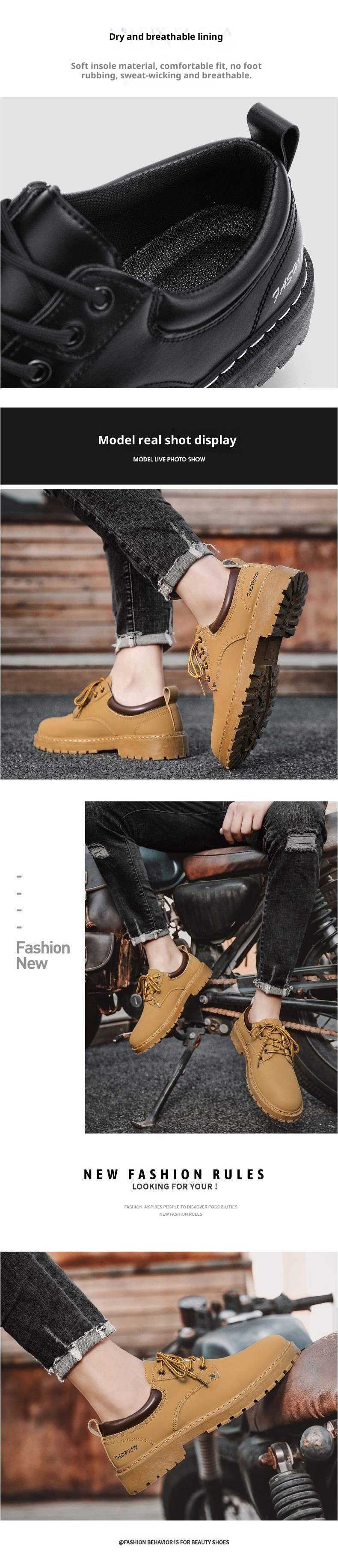 ShoeGlobe ShoeGlobe Heren 2025 Nieuwe Lente en Herfst Sport Wandelen Antislip Slijtvast Werk Veiligheid Waterdicht Veelzijdige Casual Schoenen Voor_voghion.com