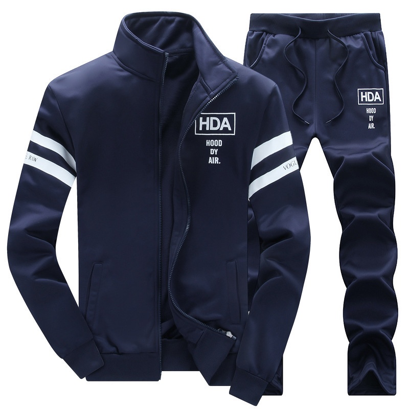 001 Nuovo set da uomo HDA primavera casual con colletto alla coreana e maniche lunghe, felpa sportiva alla moda, giacca alla moda_voghion.com