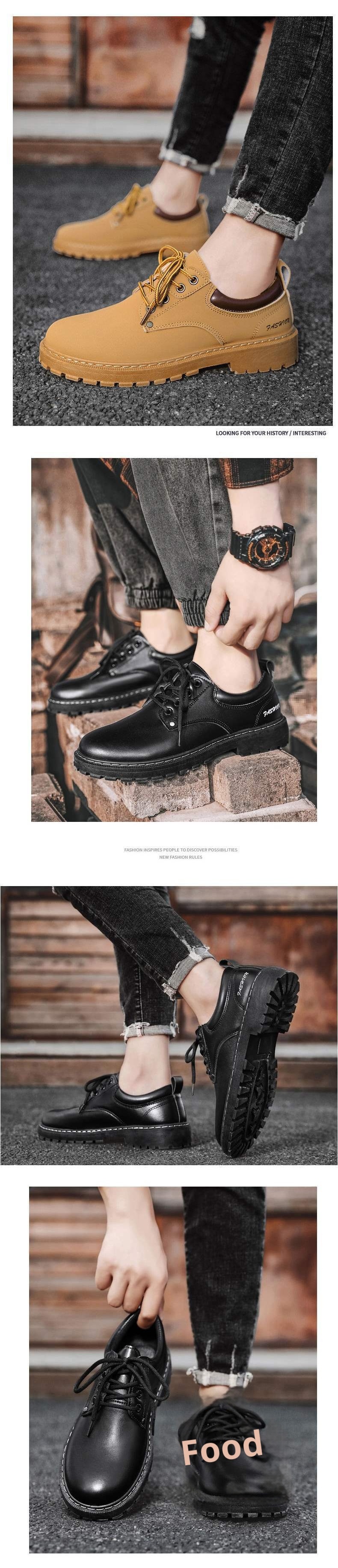 ShoeGlobe Men's 2025 New Spring And Autumn Sports Hiking Non-Slip Wear-Resistant Work Safety Waterproof Versatile Casual Shoes For_voghion.com