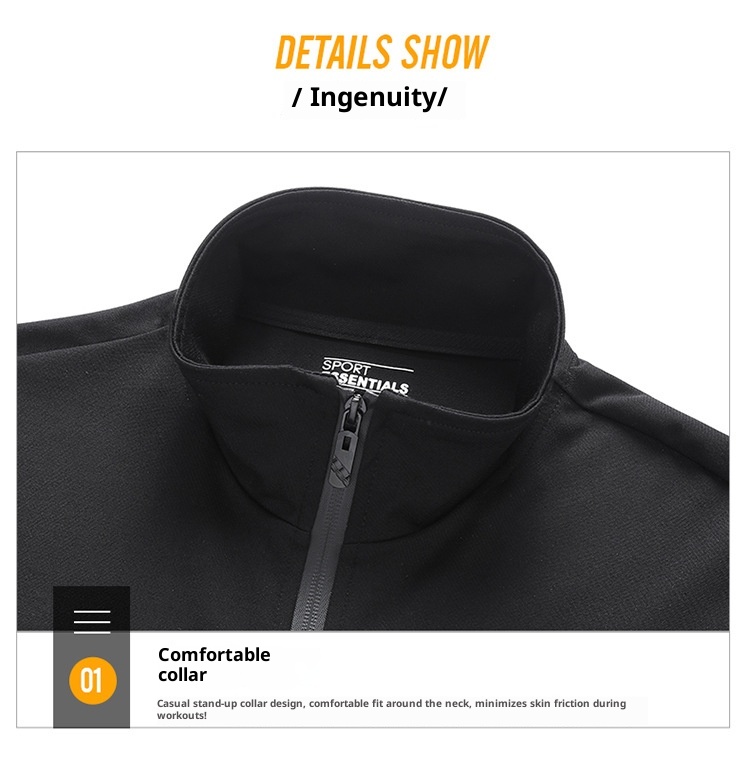 001 Men's Sports Suit Spring And Autumn Cardigan Fashion Casual Sweatshirt Plus Size Zipper Running Breathable Comfortable_voghion.com