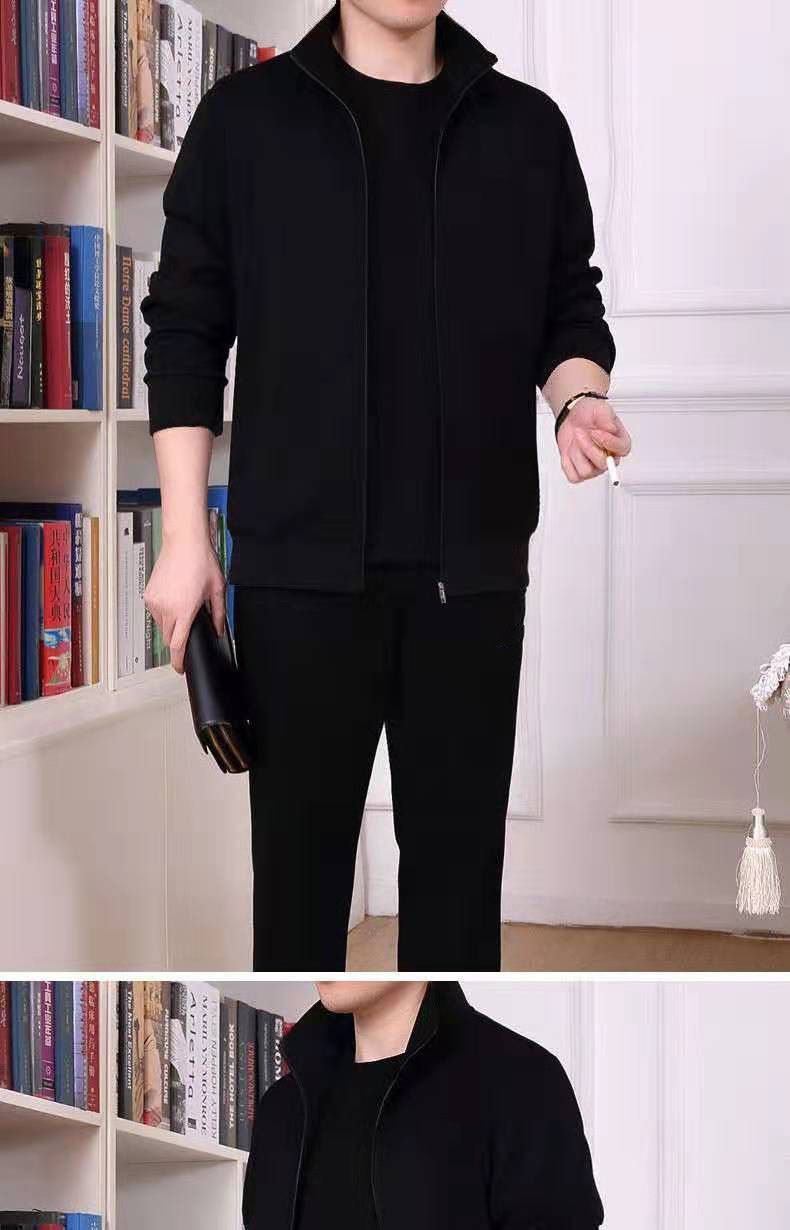 001 2025 Sportanzug für Frühling und Herbst, zweiteilig, Freizeitkleidung für Männer mittleren und höheren Alters, Herrenbekleidung für Väter_voghion.com