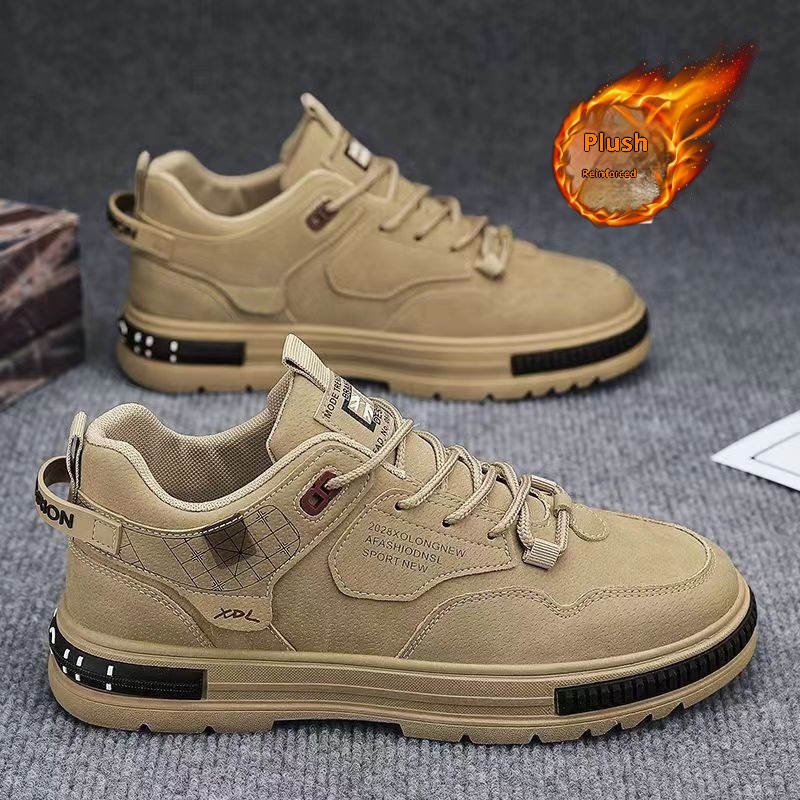 ShoeGlobe Spring Workwear Martin Boots Men's Waterproof Non-Slip Wear-Resistant Construction Site Sports Hiking Office Work Safety_voghion.com